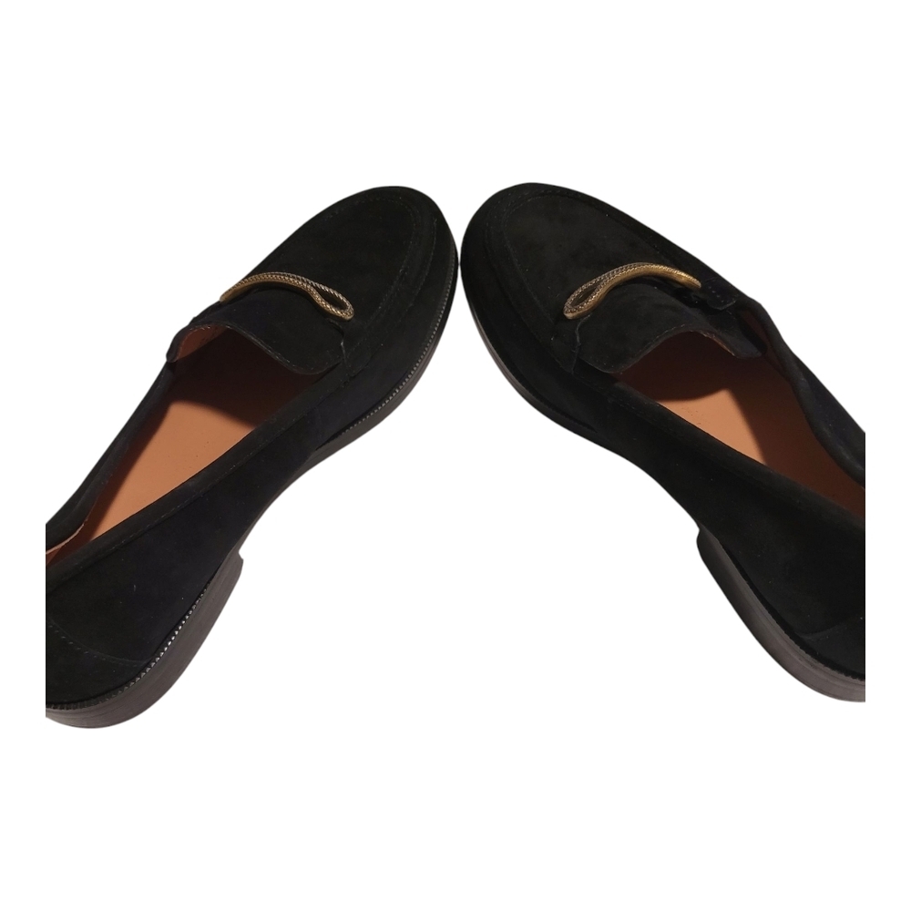 Joie Linita Black and Gold Slip-On Loafers with Textured Fabric Size 9.5 - Picture 6 of 9